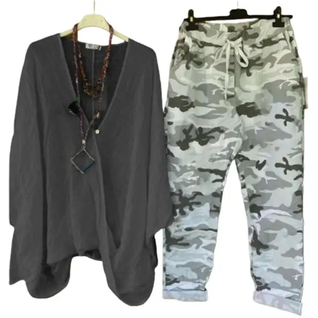 Mila | Blouse en broek sets met halve mouwen