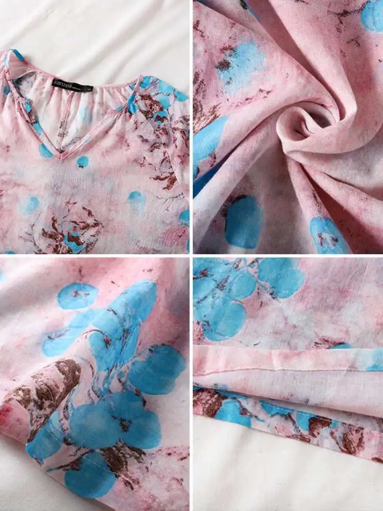 Boheemse blouse met bloemenpatroon