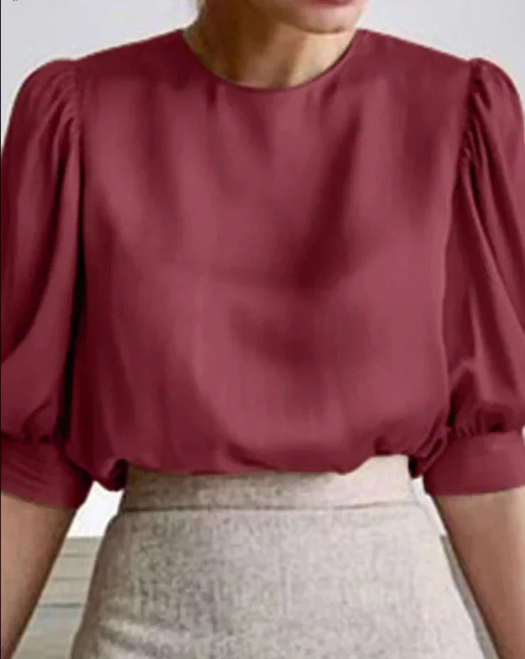 Luxueuze satijnen blouse
