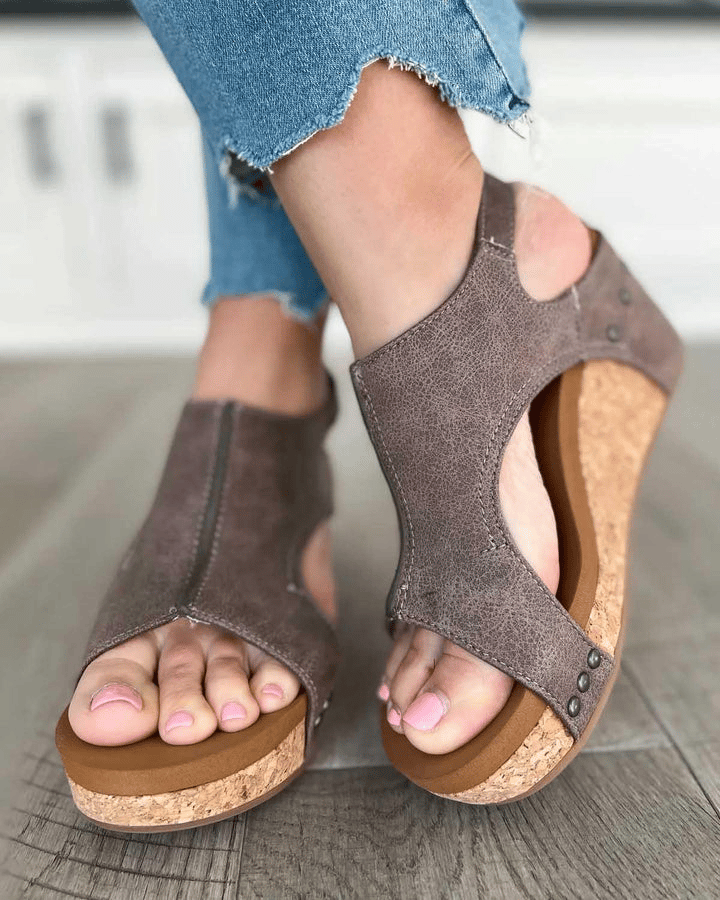 Gwendolien | Comfy Sandalen met middelhoge hak