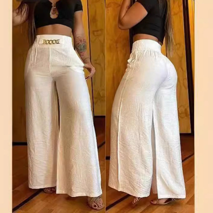 Kleurrijke broek met wijde pijpen