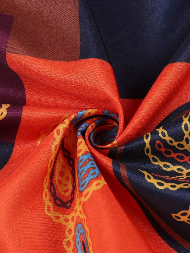 Maxi-jurk met V-hals en etnische print