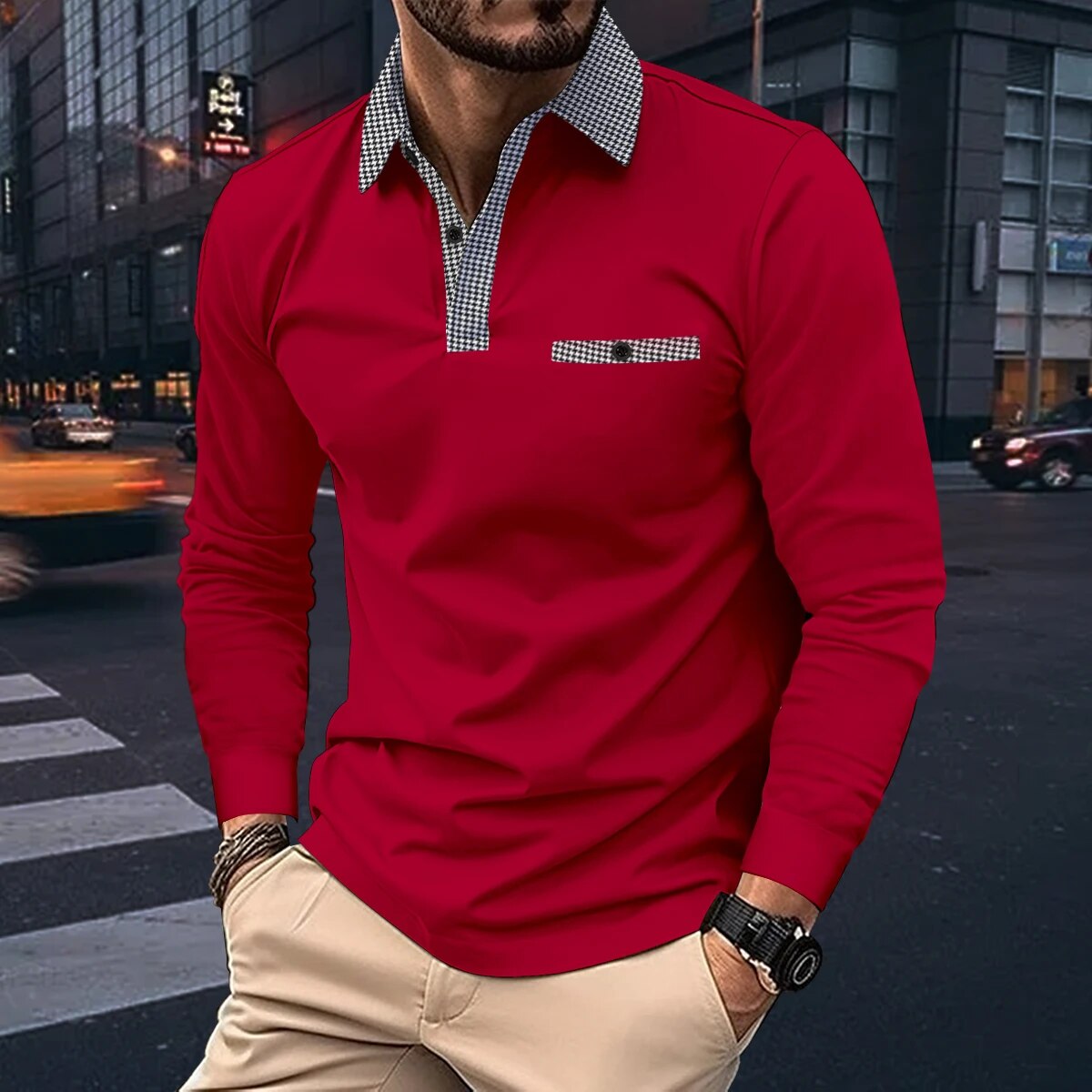 Joey Poloshirt Met Lange Mouwen