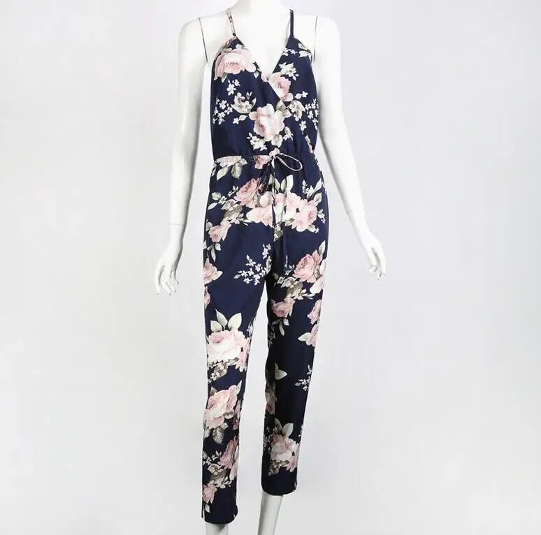 Jumpsuit zomer met bloemenprint