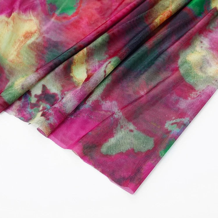 Off-the-shoulder maxi-jurk met plooien en bloemenpatroon