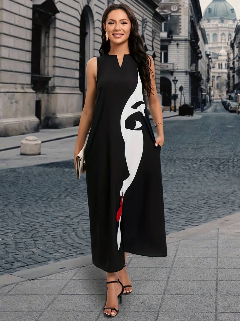 Jurk met figuurprint