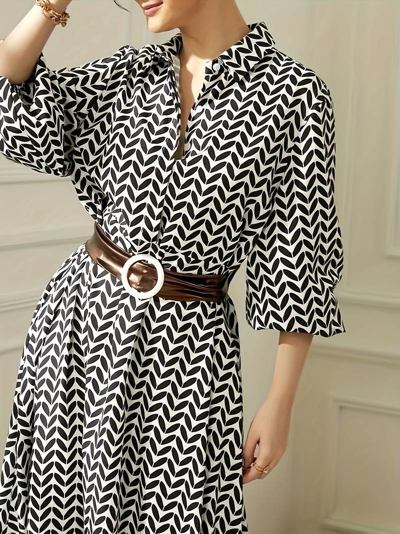 Maxi-jurk met geometrische print