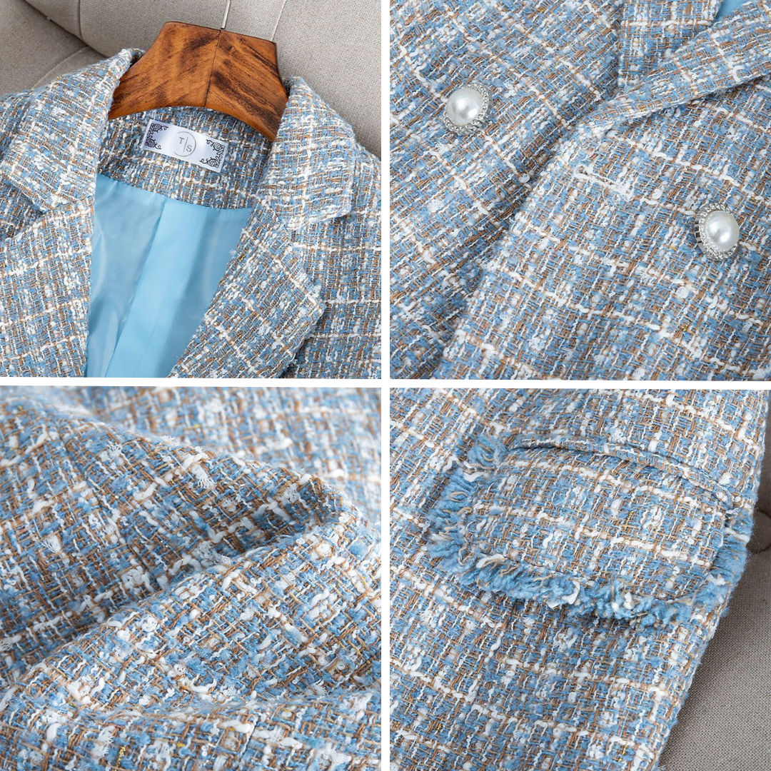 Geruite blazer voor dames