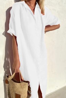 Imeldine | Comfortabele lange shirt-achtige jurk