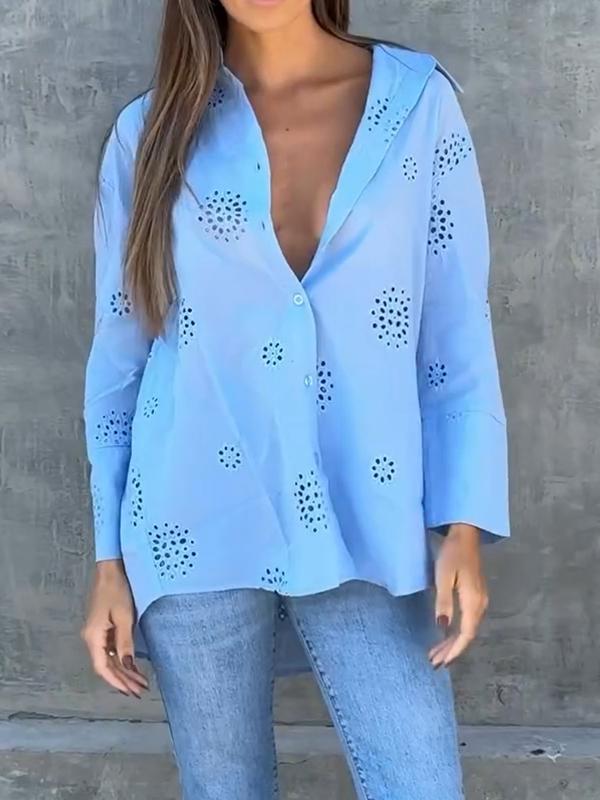 Elegante blauwe top