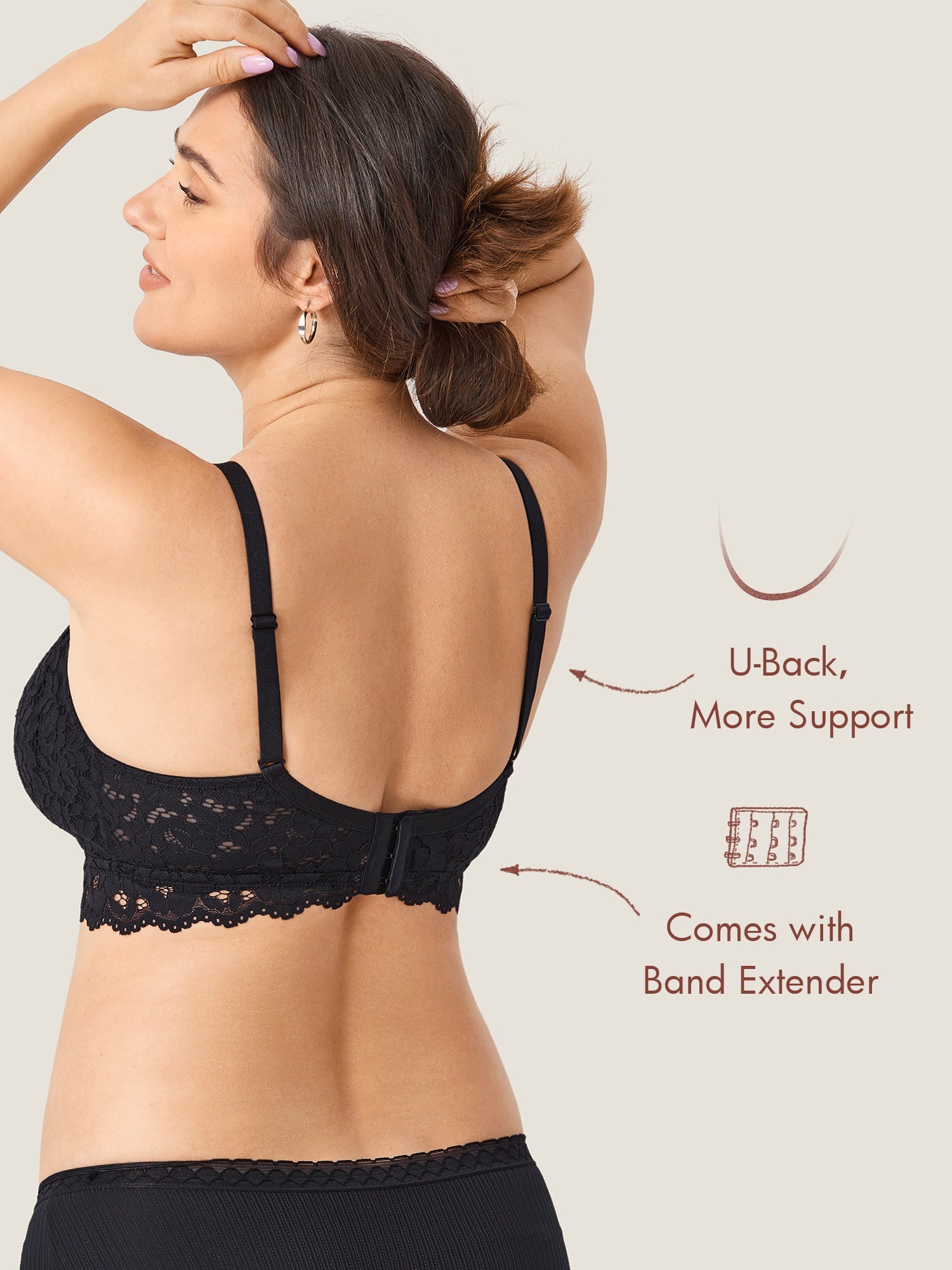 Voedingsbeha van kant met extra steun – voedingsbralette zonder beugel