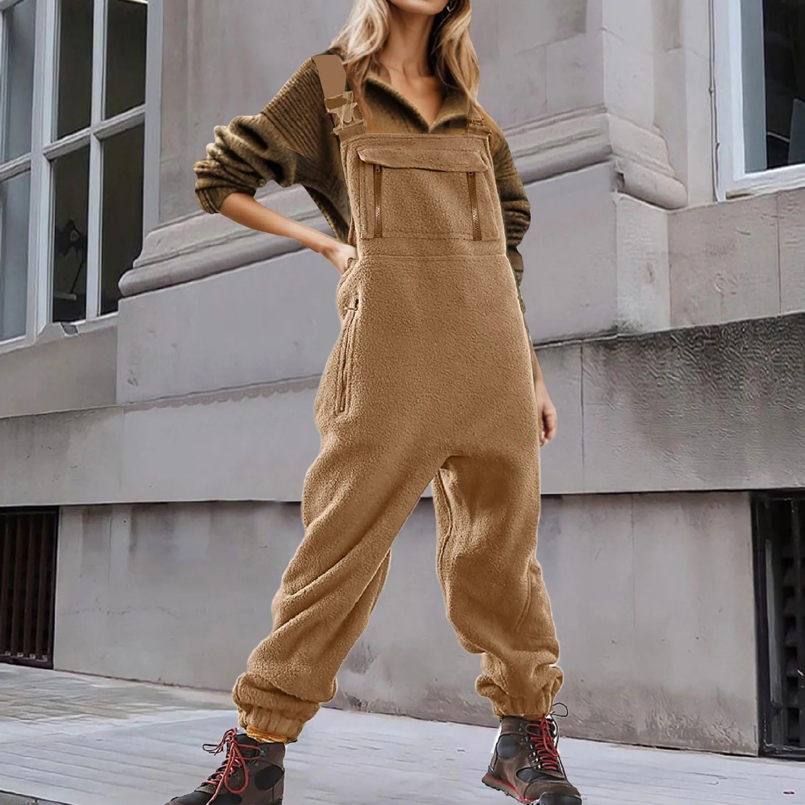 Warme jumpsuit voor vrouwen casual jumpsuit