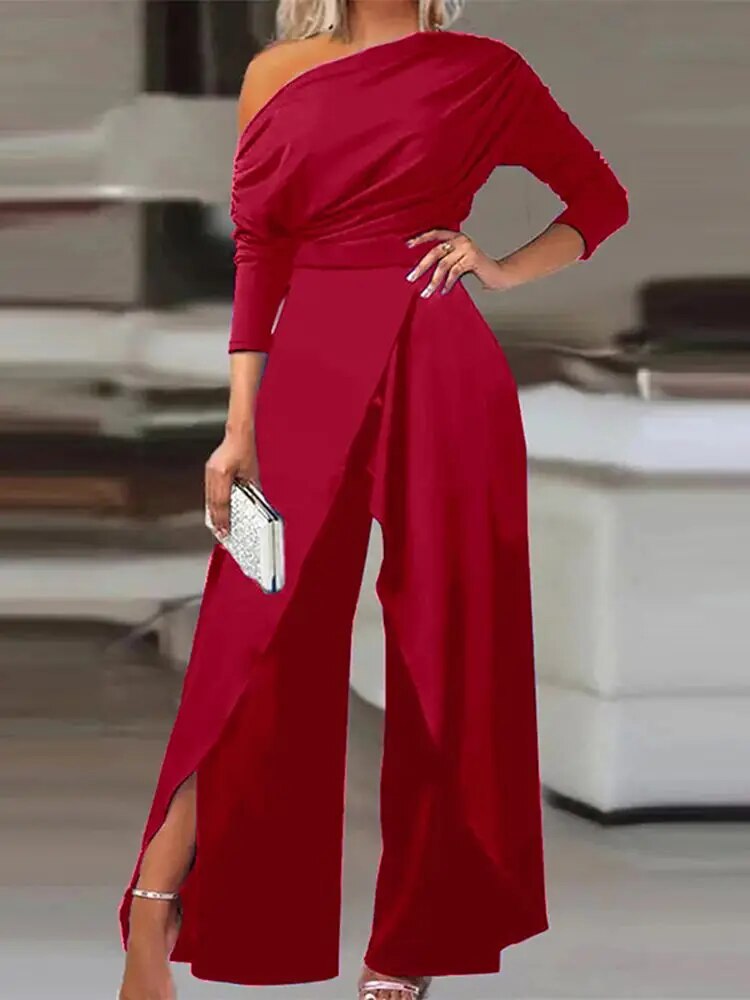 Off Shoulder jumpsuit voor vrouwen