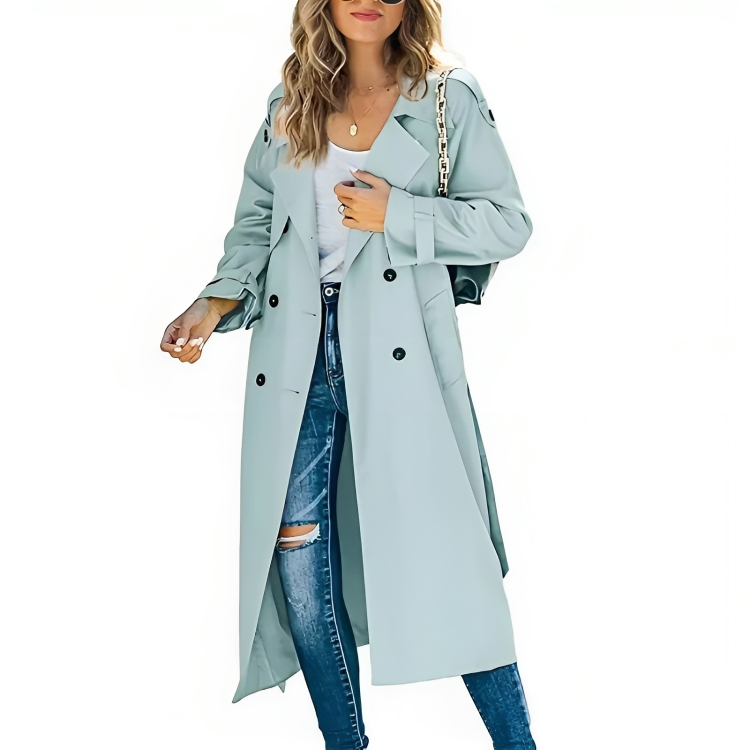 Elegante windjack trenchcoat voor dames