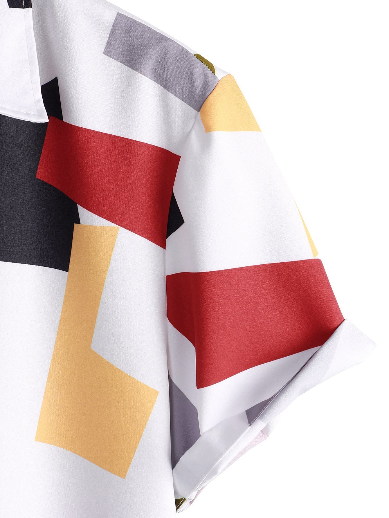 Geometrisch Overhemd met Knoopsluiting