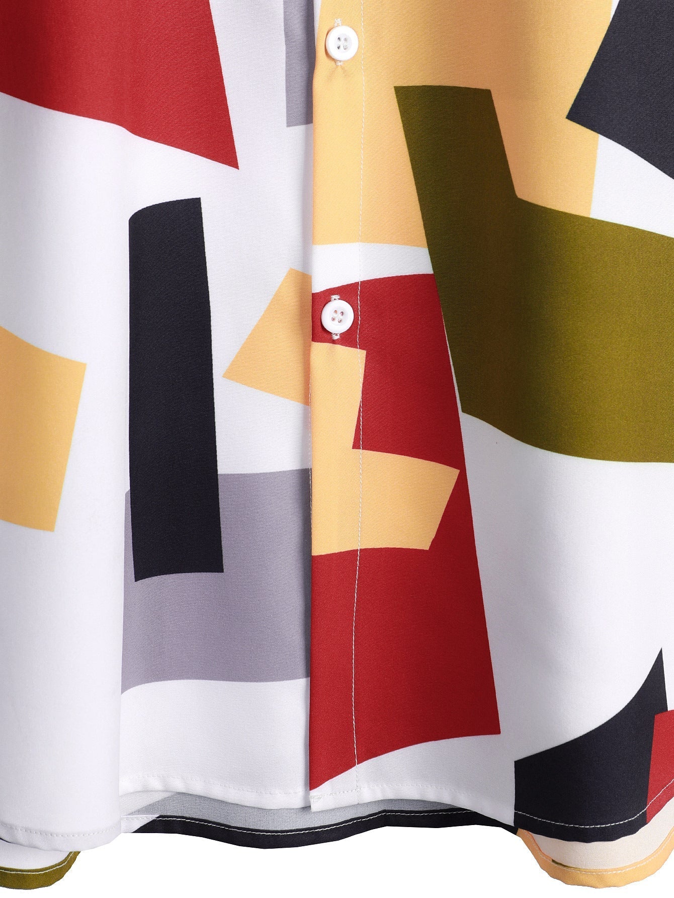 Geometrisch Overhemd met Knoopsluiting