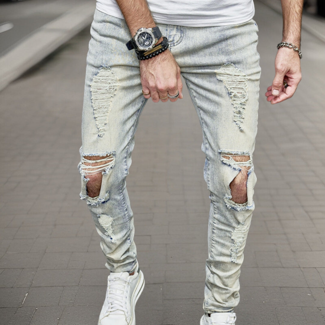 Broek van Maurice™ Jeans in gescheurd denim van hoge kwaliteit