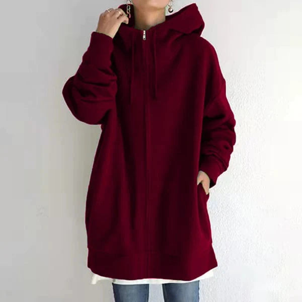 Alexia | Herfst/winter hoodie met rits voor dames