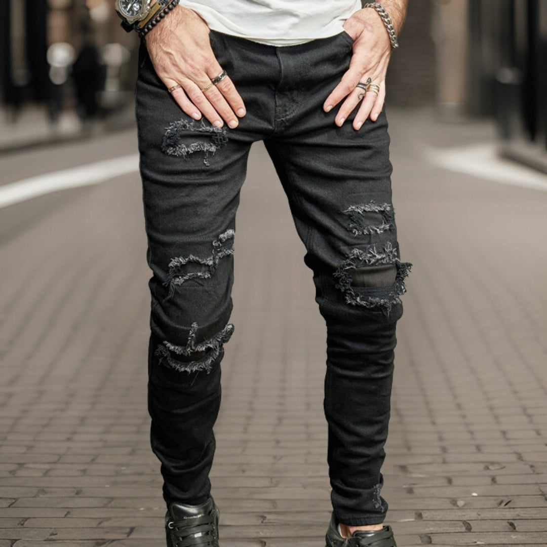 Remington™ Stijlvolle stretchbroek met gescheurde randen