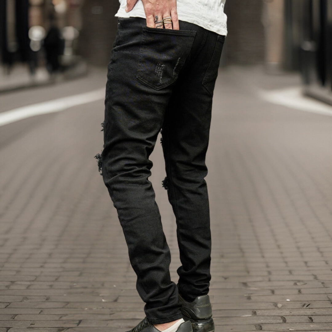 Remington™ Stijlvolle stretchbroek met gescheurde randen