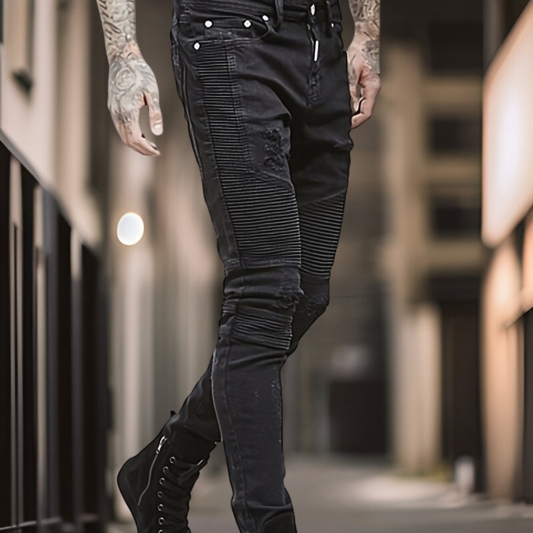 Remy™ | Stijlvolle denim broek met baleinen