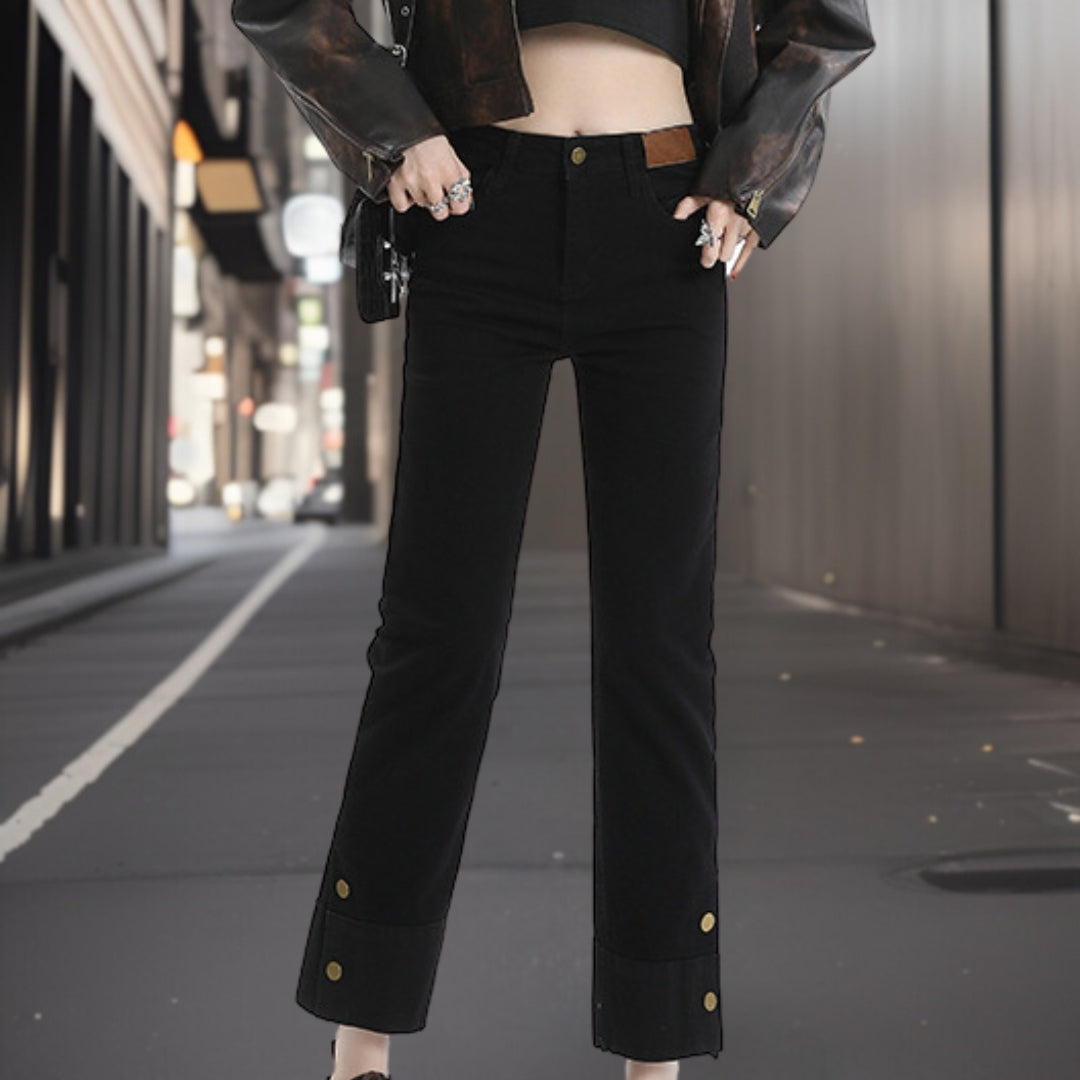 Vera™ Modieuze cropped broek in denim