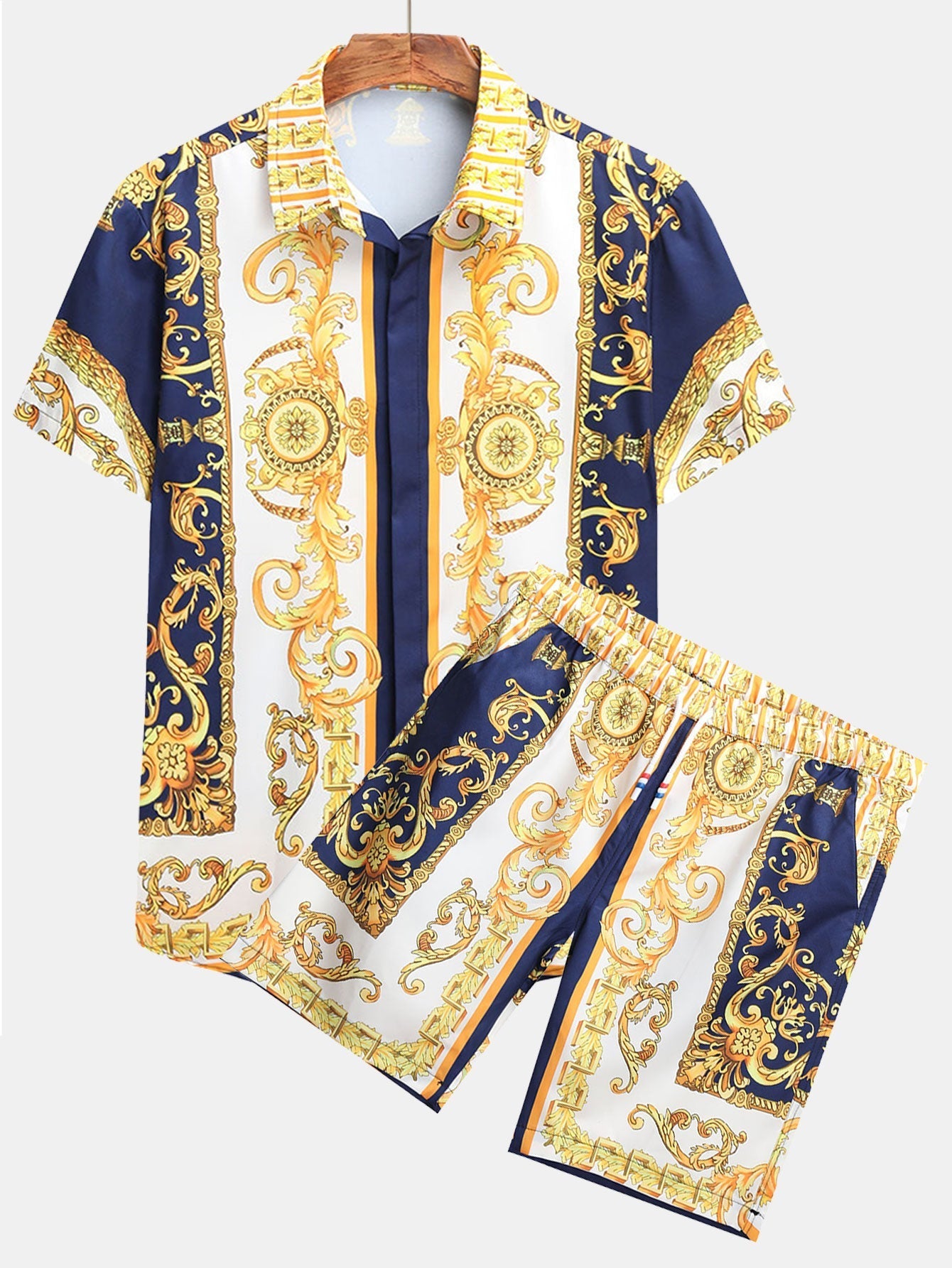 Barok Overhemd & Korte Broek met Knoopsluiting