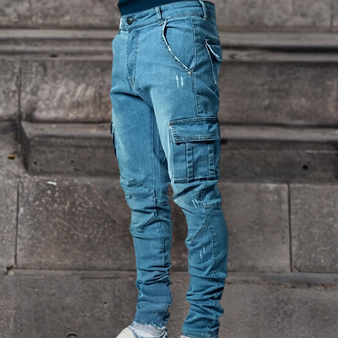 Ludwig™ Stijlvolle cargo broek in denim