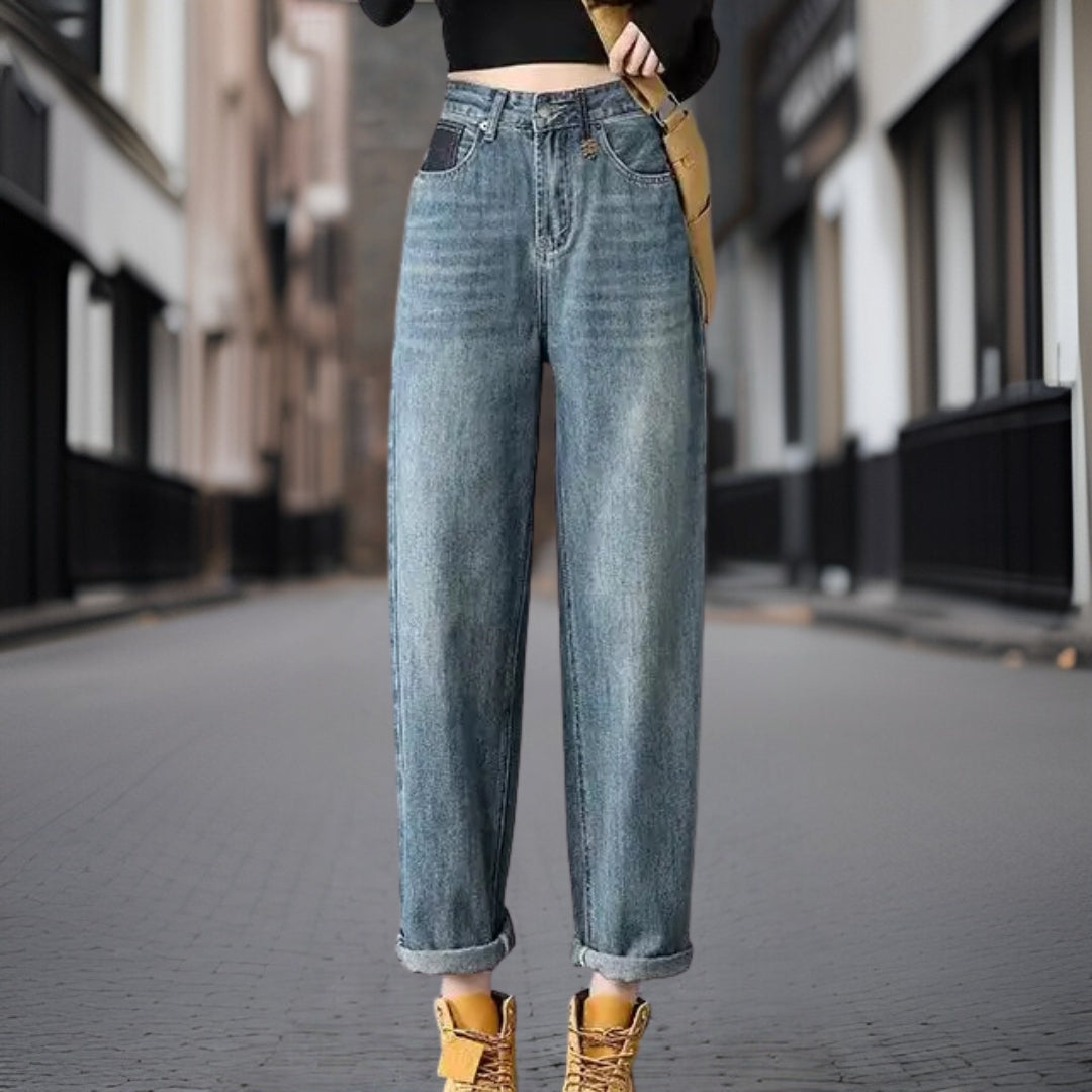 Bridget | Stijlvolle rechte jeansbroek