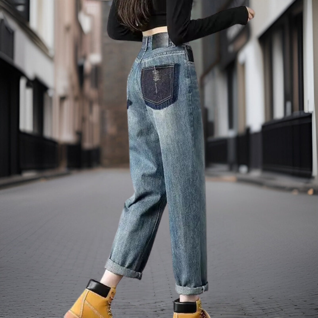 Bridget | Stijlvolle rechte jeansbroek