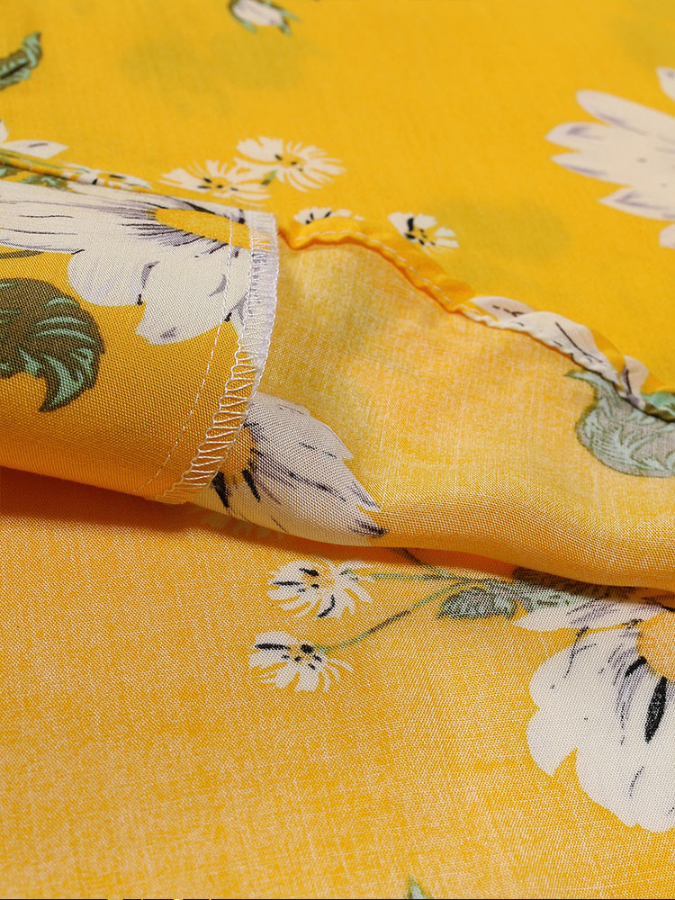 Zonnebloemprint Revere Shirt