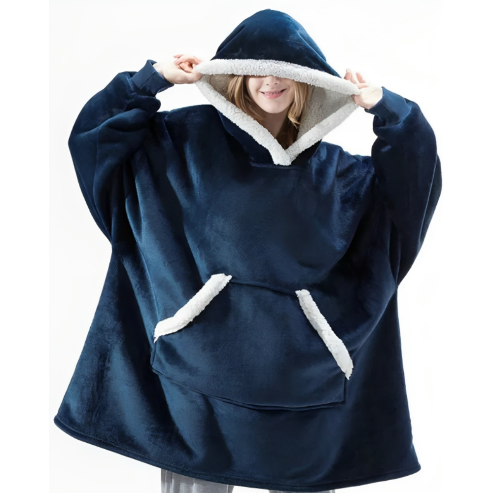 Oversized deken met capuchon