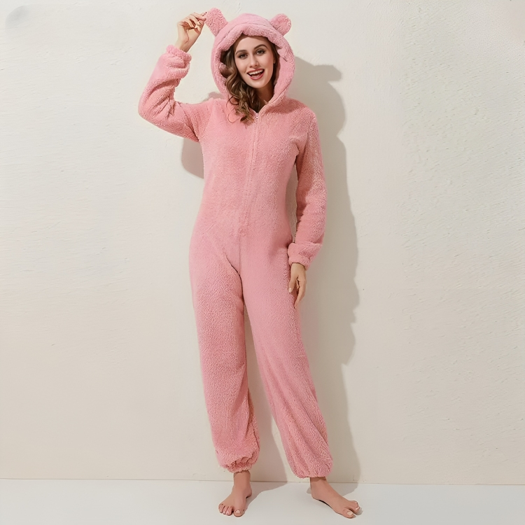 Fleece Warme Hoodie Overall voor dames
