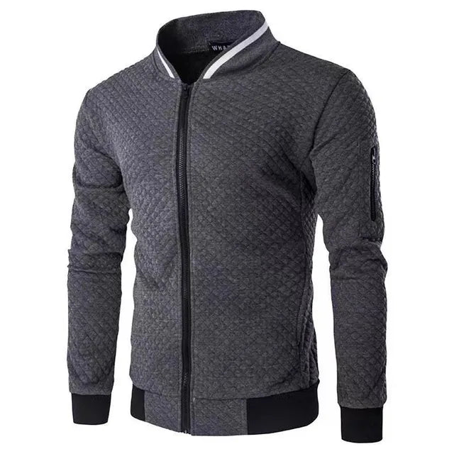 Jacquard sweat bomberjack voor heren