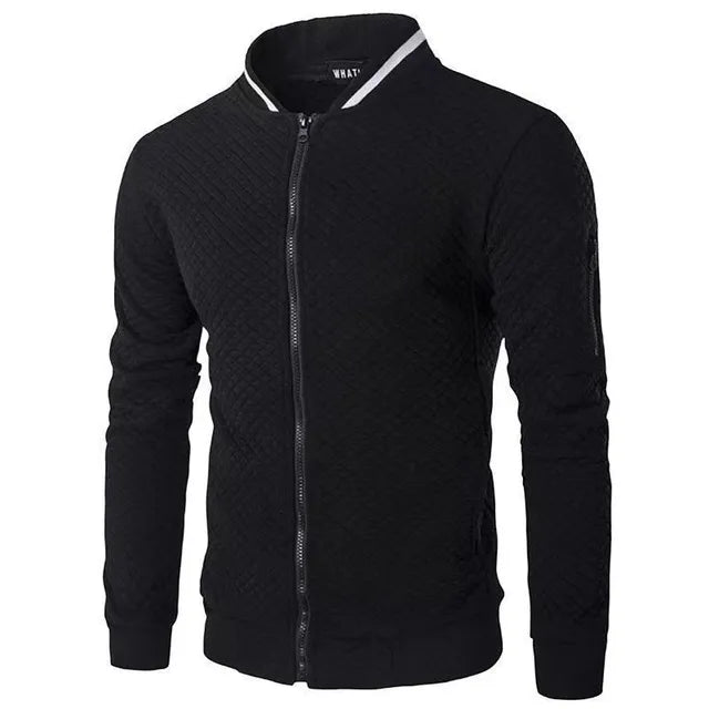 Jacquard sweat bomberjack voor heren