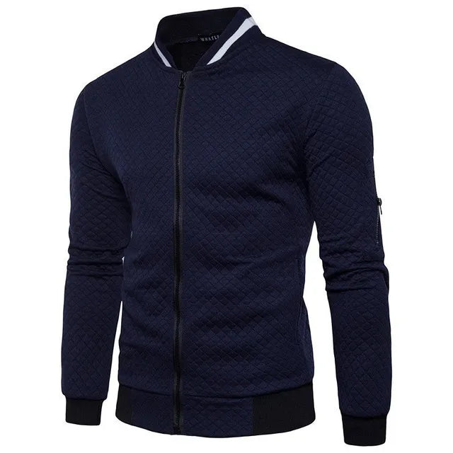 Jacquard sweat bomberjack voor heren