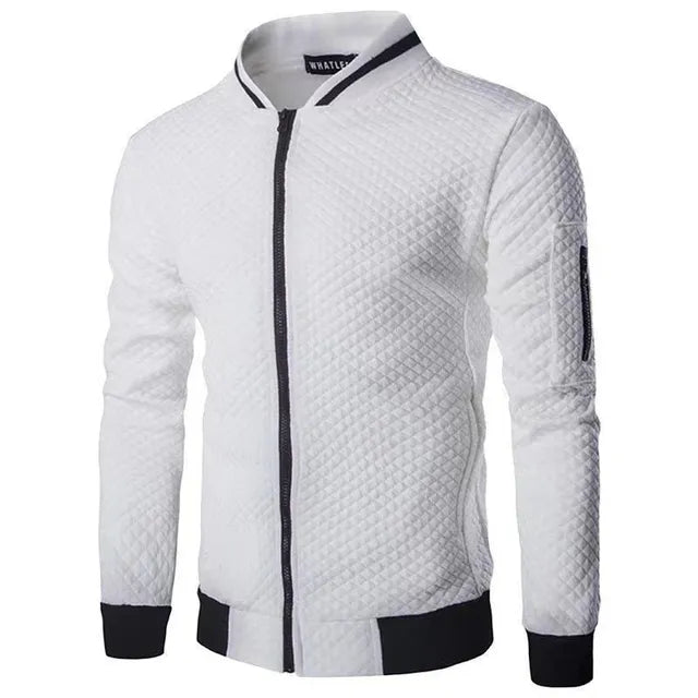 Jacquard sweat bomberjack voor heren