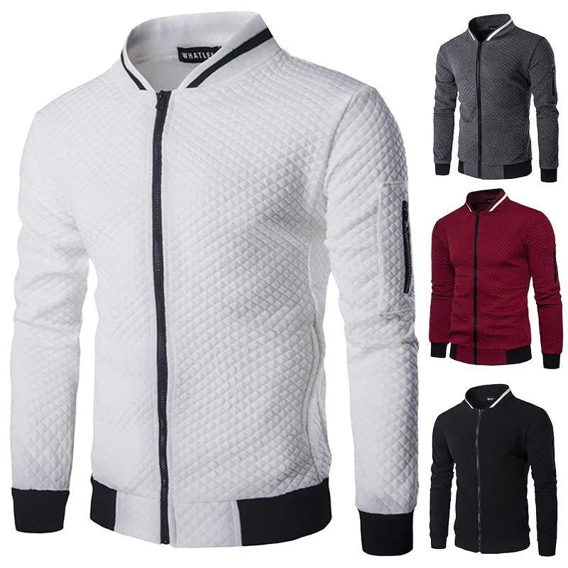 Jacquard sweat bomberjack voor heren