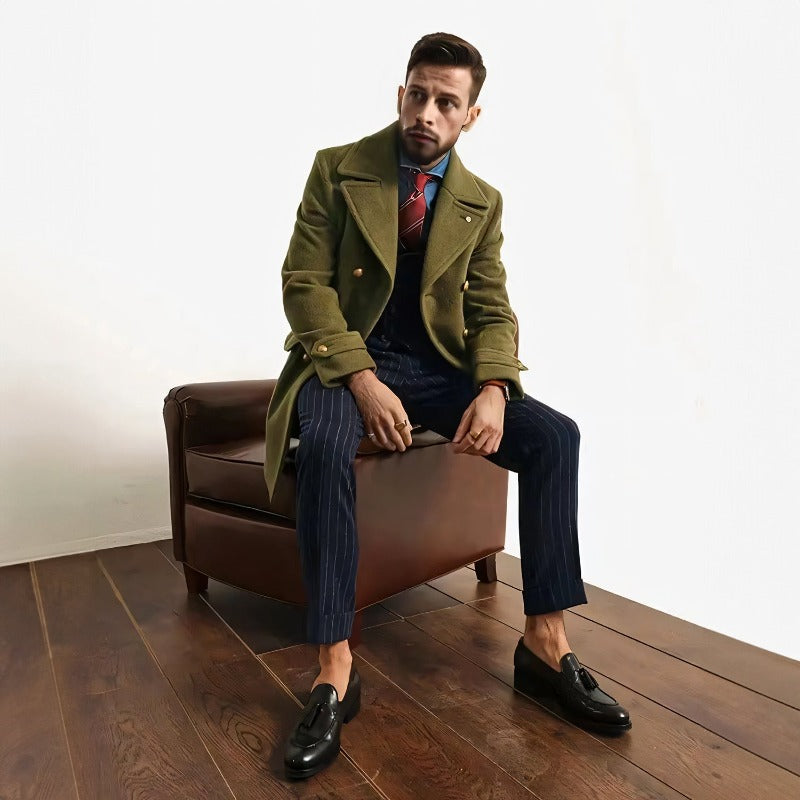 Adam™ - Warme herenjas met steekzakken en jaskraag