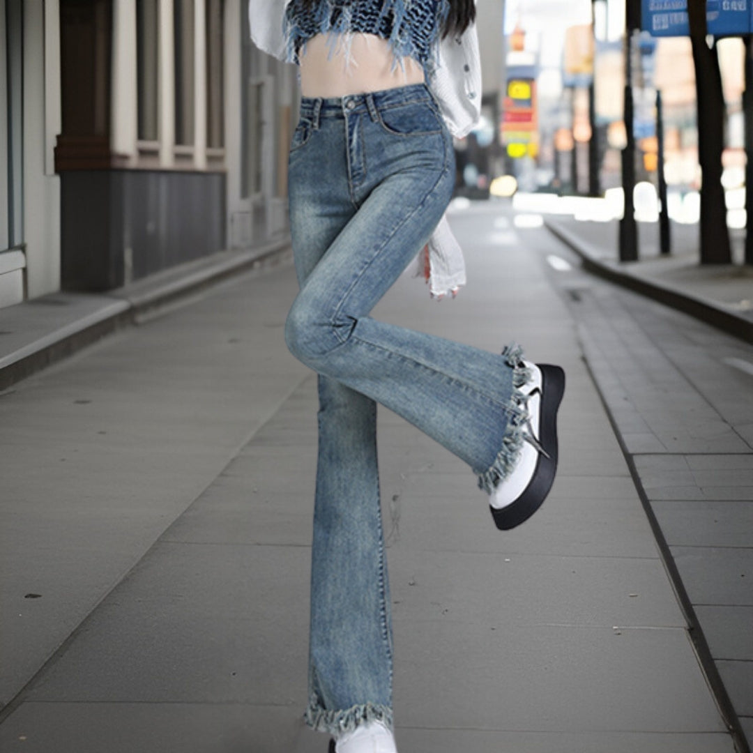 Juliette™ | Hoge kwaliteit retro denim broek