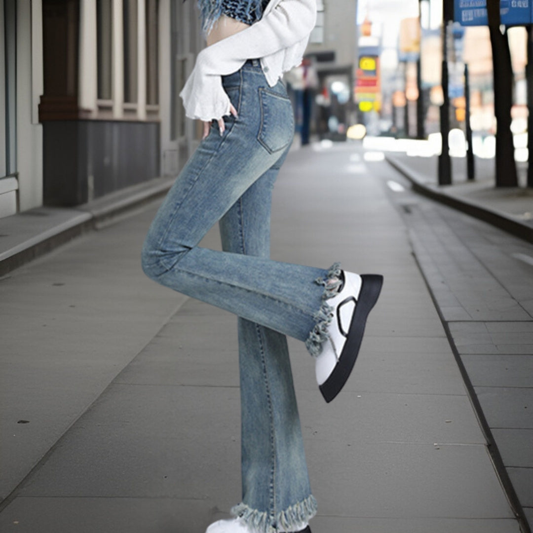 Juliette™ | Hoge kwaliteit retro denim broek