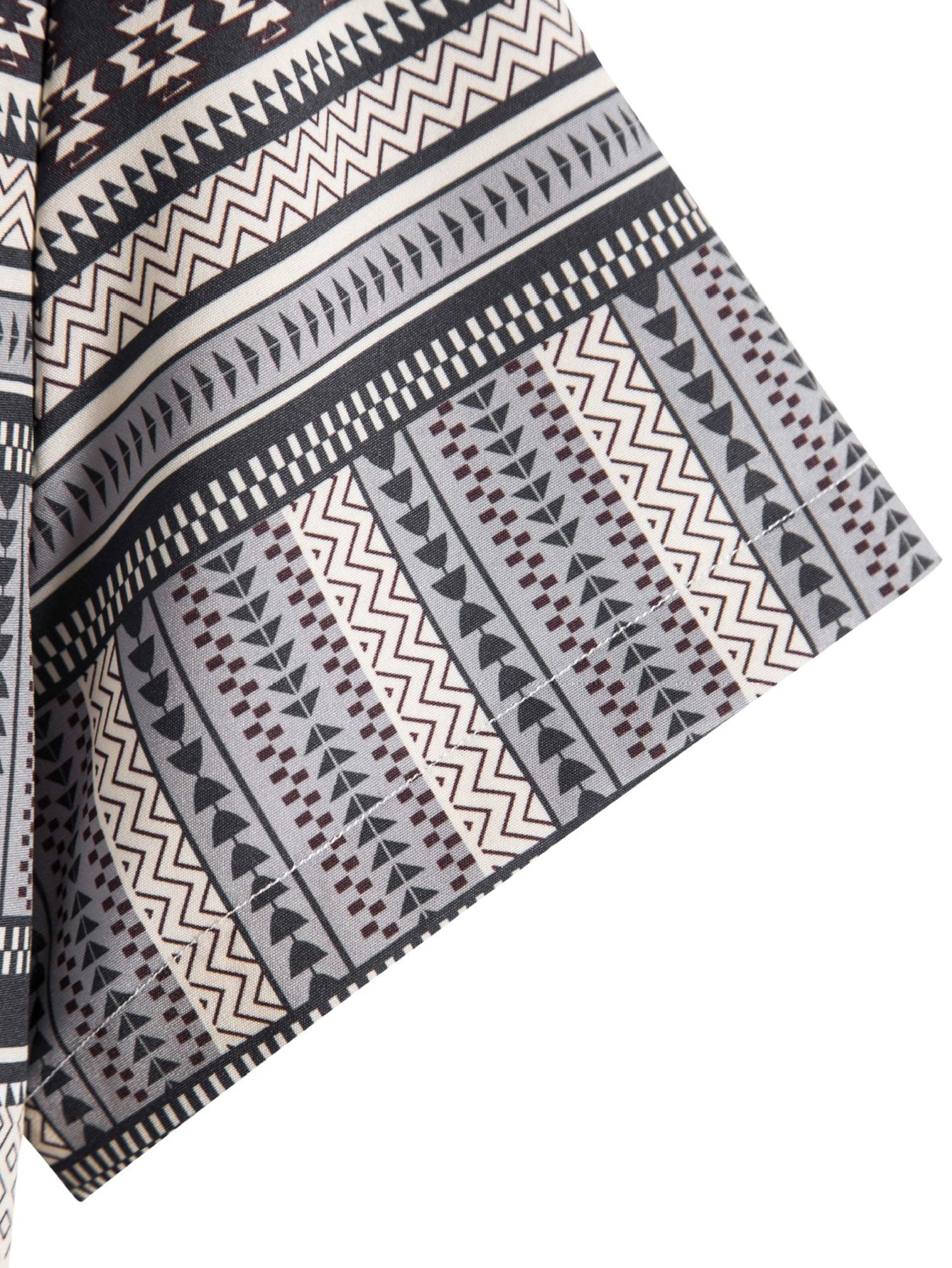 Aztec Print Knoop Overhemd