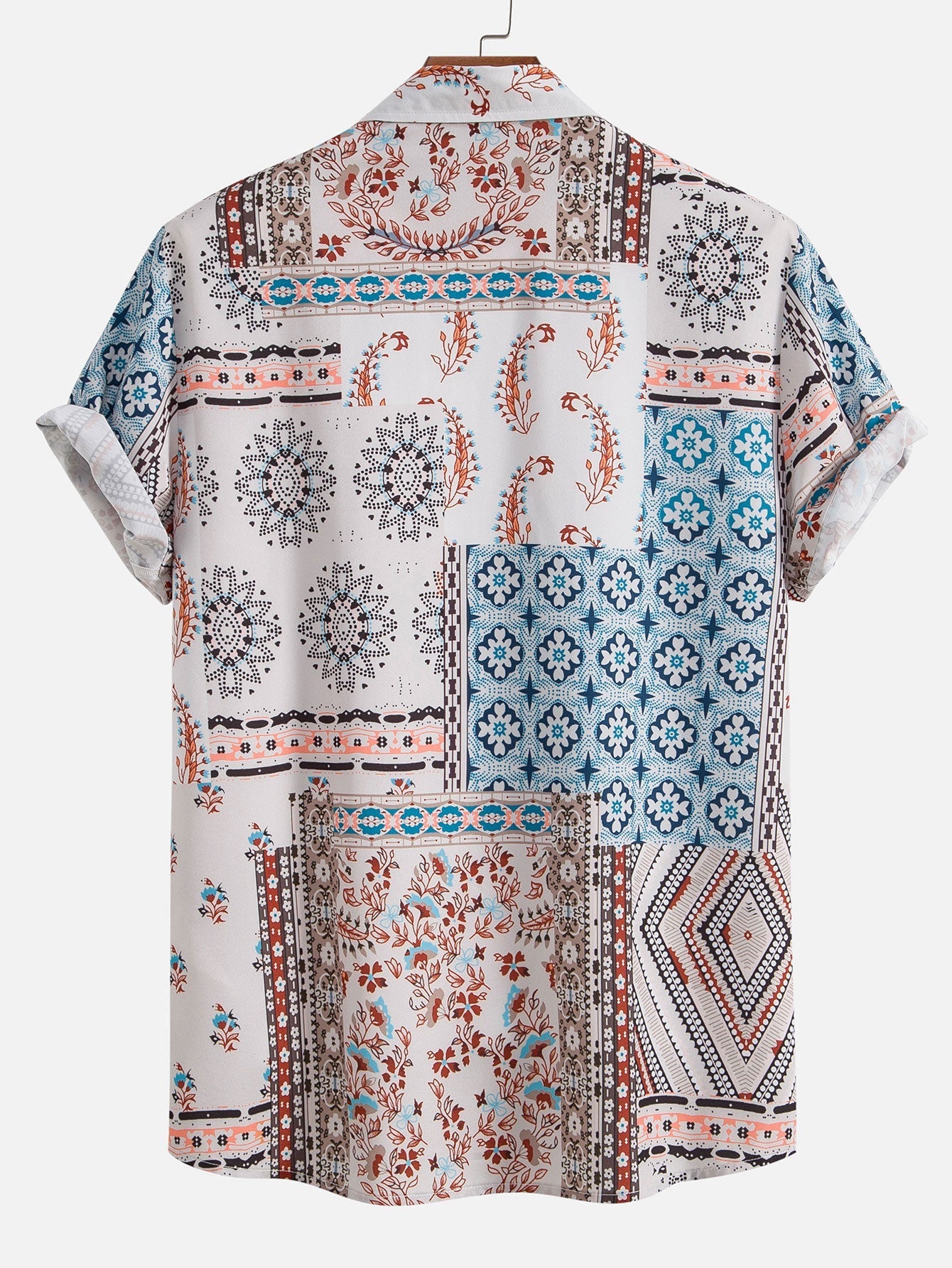 Sjaal Print Button Up Shirt