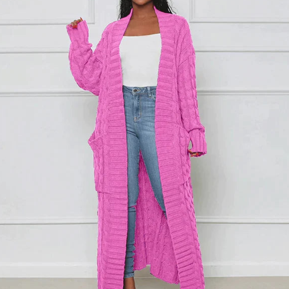 Warme Lange Losse Sweaterjas voor vrouwen