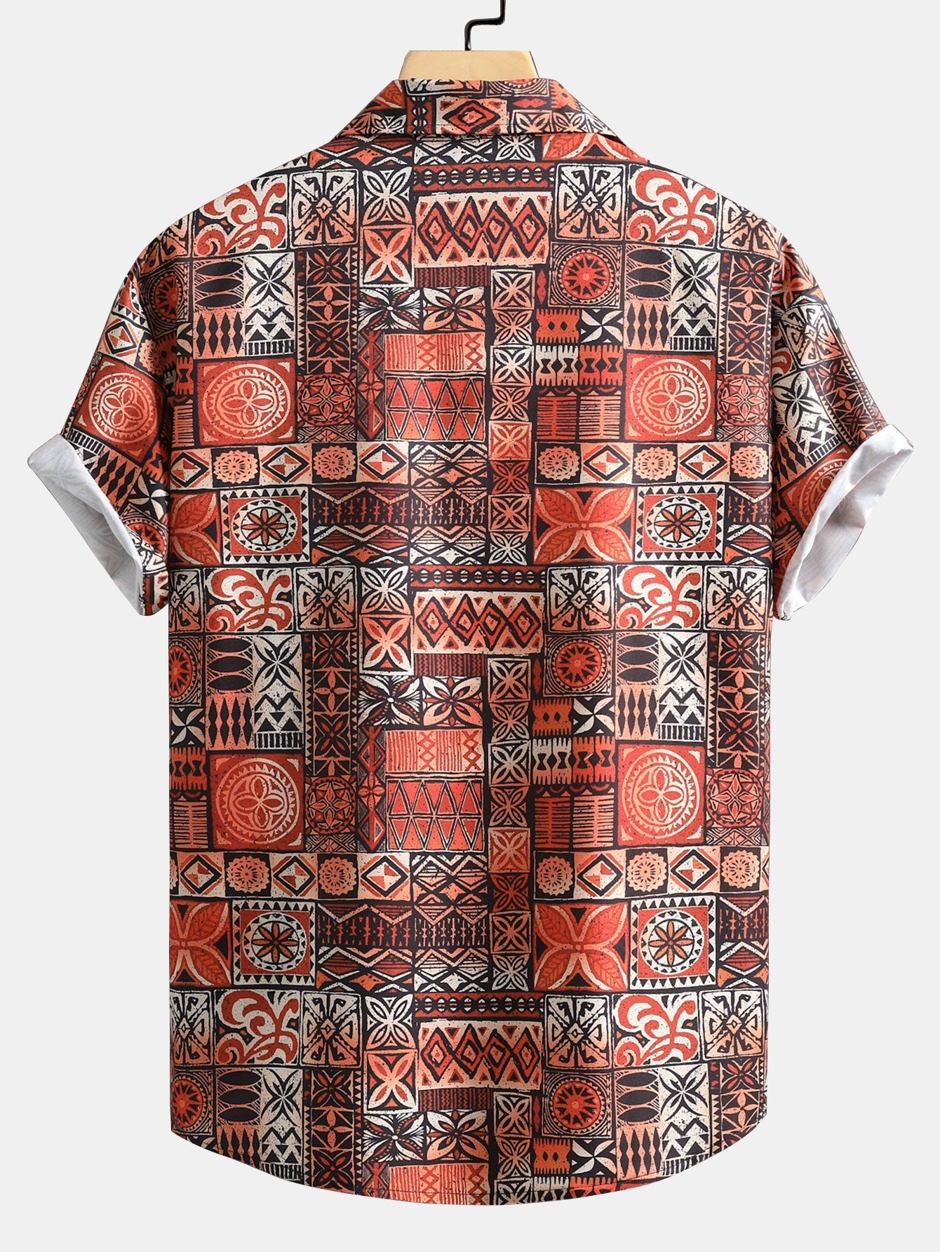 Tegel Patchwork Print Button Up Shirt