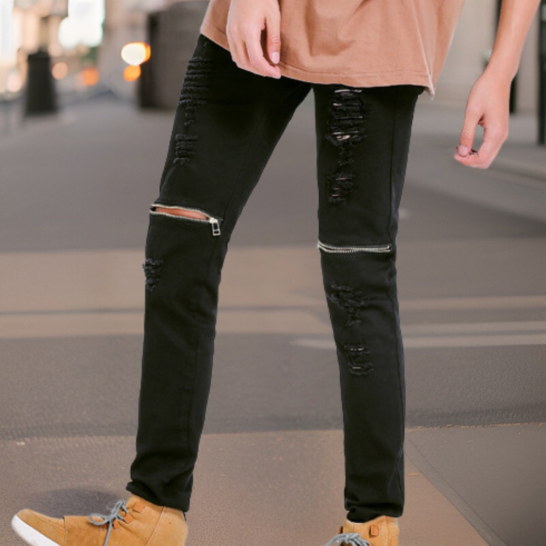 Alaric™ gescheurde denim