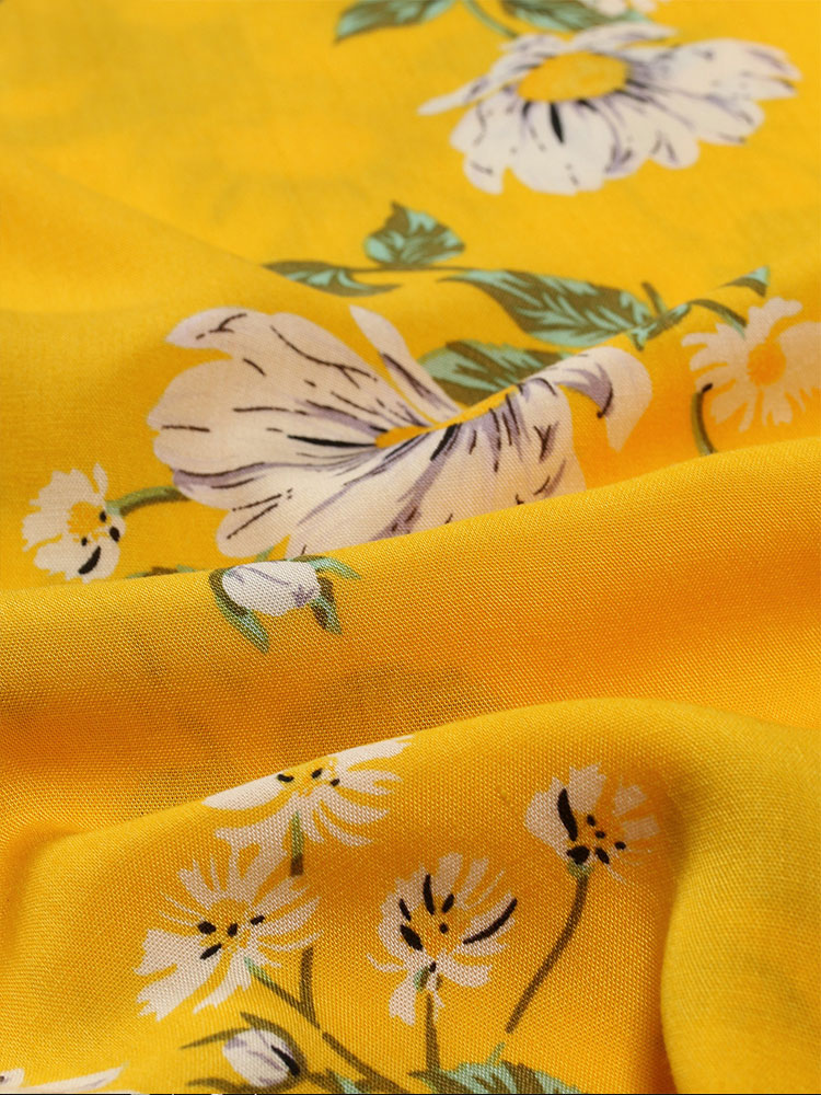 Zonnebloemprint Revere Shirt