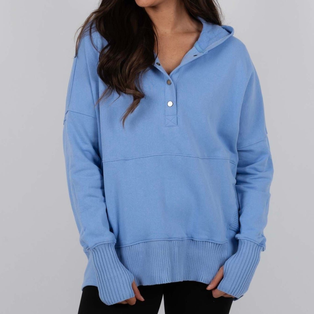 Los jack met V-hals en capuchon voor dames