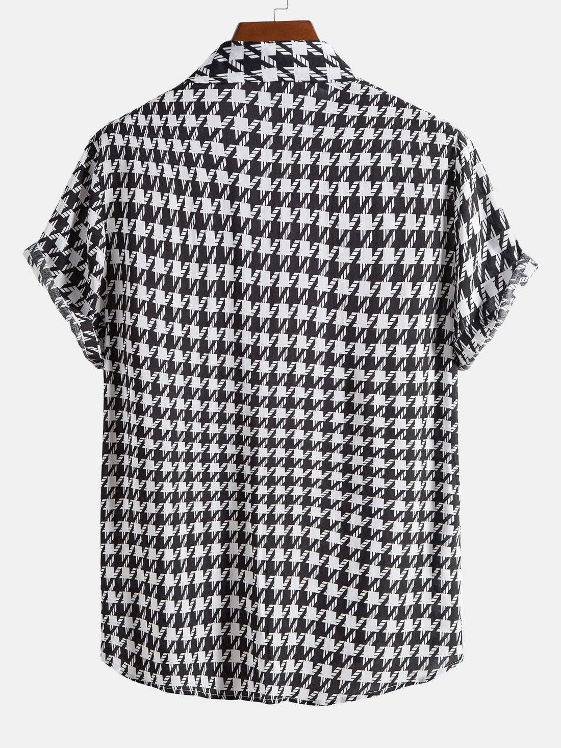 Zwart-wit shirt met geometrische print