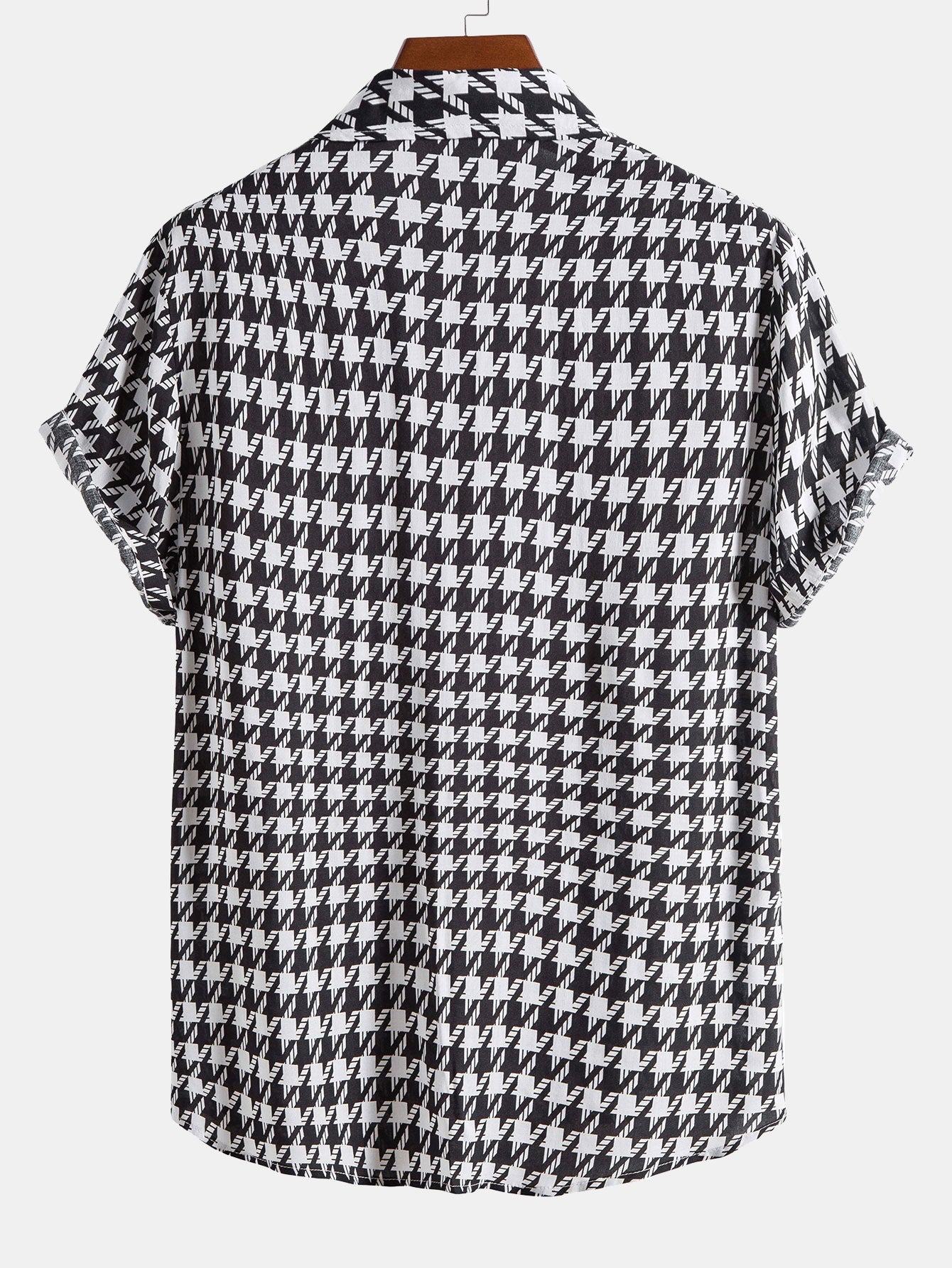 Zwart-wit shirt met geometrische print